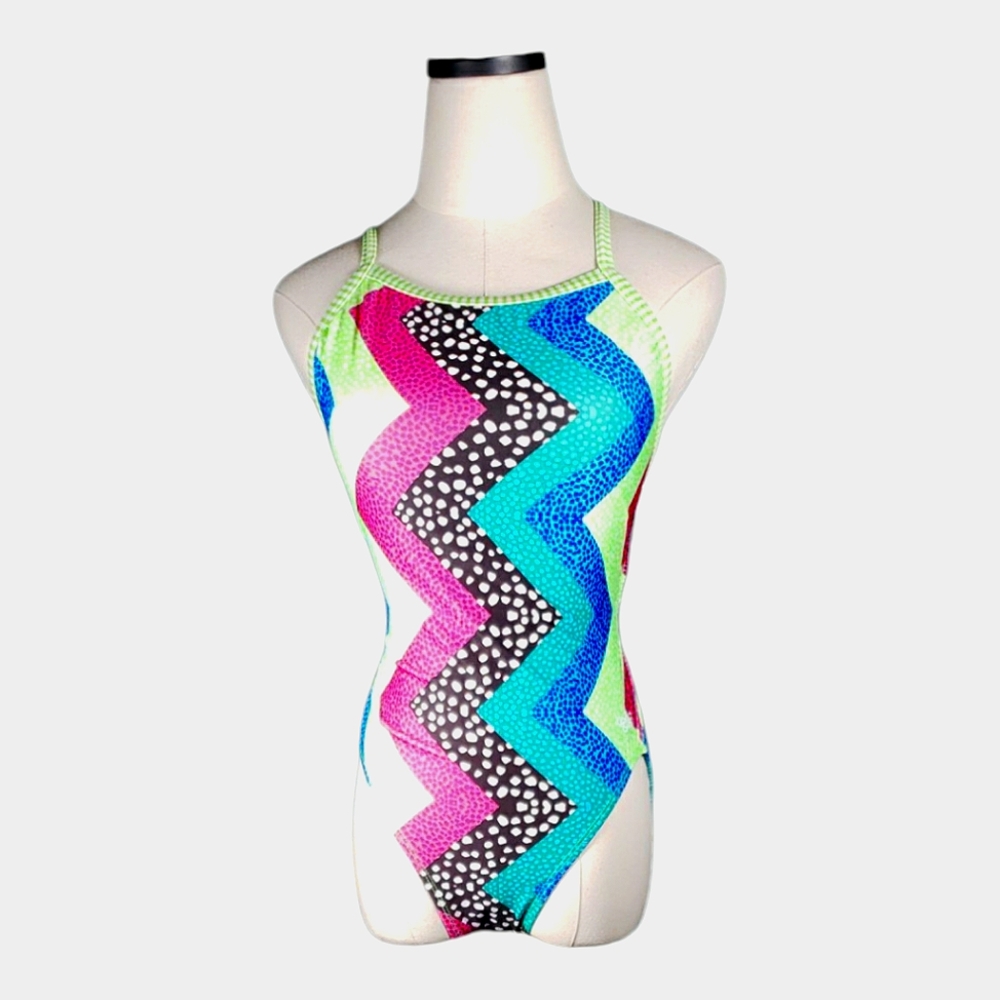 Dolfin Uglies Onepiece Mixed Reversible Artsy Avantguard Whimsical Spring Vacay